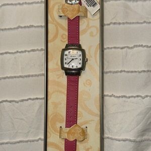 Brighton Pink Leather Watch with Silver Buckle NWT